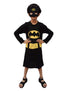 BookMyCostume Black Bat Costume for Girls with Attached Cape & Eye Mask | Superhero Costume for Girls | Fancy Dress Outfit For Girls